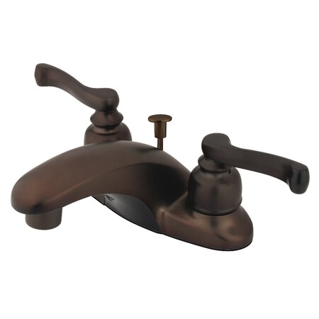 Kingston Brass KB8625FL 4" Centerset Bathroom Faucet, Oil Rubbed Bronze KB8625FL